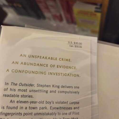 Stephen King The Outsider First Edition / First Printing