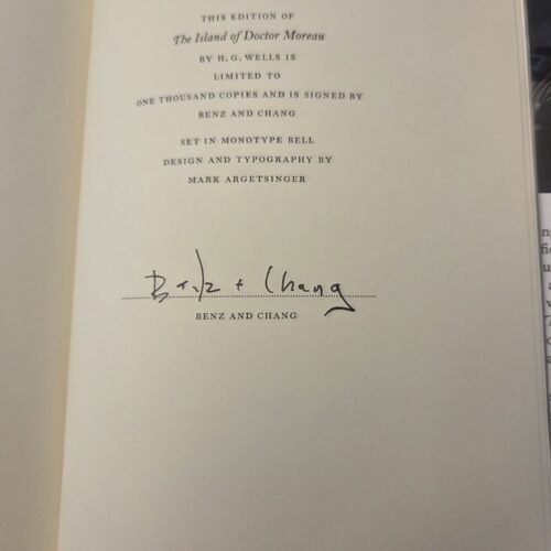 The Island of Doctor Moreau Suntup Artist Edition Signed