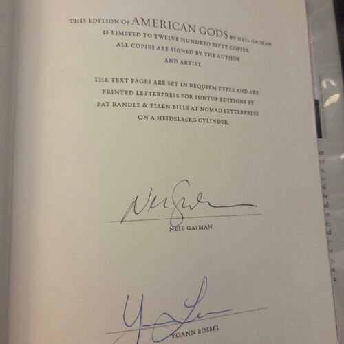 American Gods Suntup Classic Edition Signed