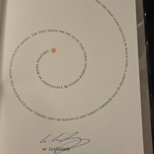Charlie and the Great Glass Elevator Suntup Artist Edition Signed