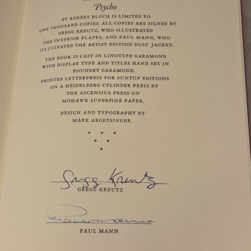 Psycho Suntup Artist Edition Signed
