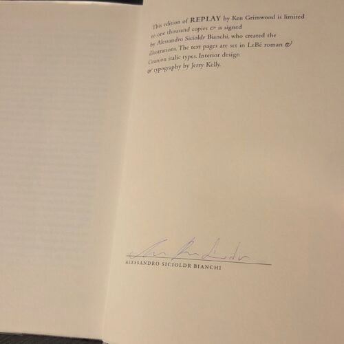 Ken Grimwood Replay Suntup Artist Edition Signed