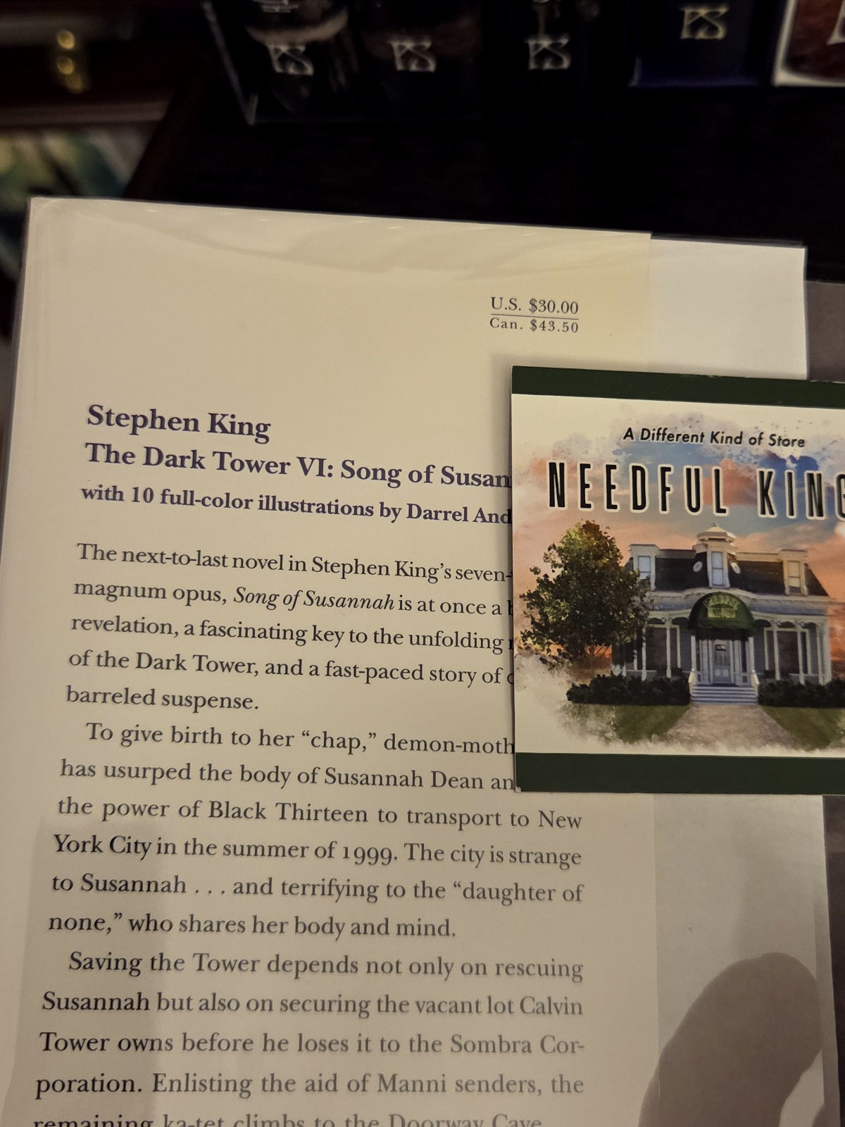 Stephen King The Dark Tower VI: Song of Susannah First Edition