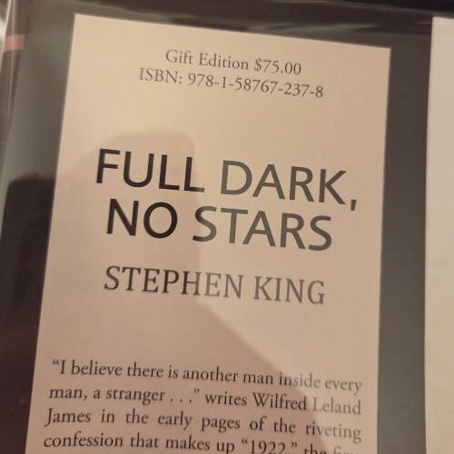 Stephen King Full Dark No Stars CD Gift Edition