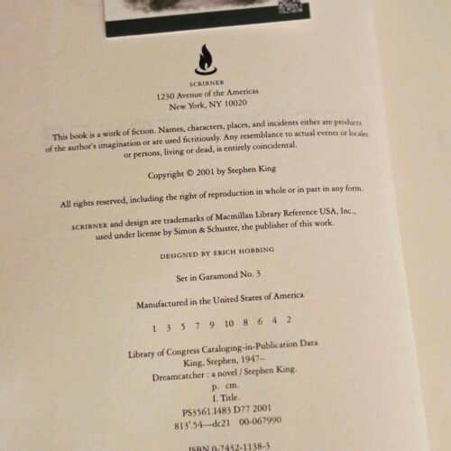Stephen King Dreamcatcher First Edition / First Printing