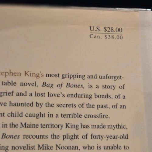 Stephen King Bag of Bones First Edition / First Printing