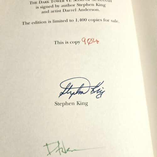 Stephen King The Dark Tower VI: Song of Susannah Grant Signed Limited Edition #904