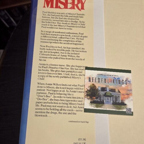 Stephen King – Misery (UK First Edition / First Printing, Hodder & Stoughton)