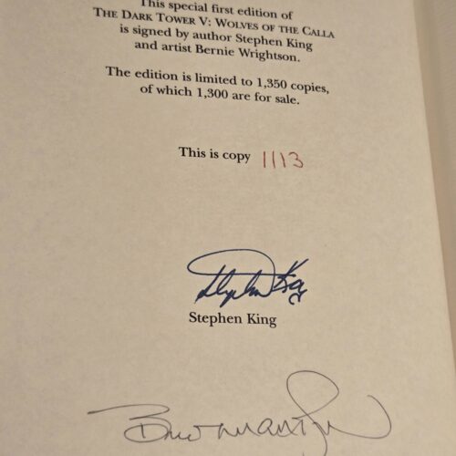 Stephen King – The Dark Tower V: Wolves of the Calla Grant Signed Limited Edition #1113
