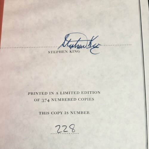 Stephen King Later Signed Limited #228 with Slipcase