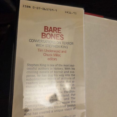 Bare Bones: Conversations on Terror with Stephen King First Edition