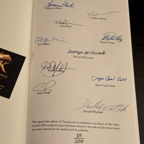Transgressions Signed Limited Edition #19