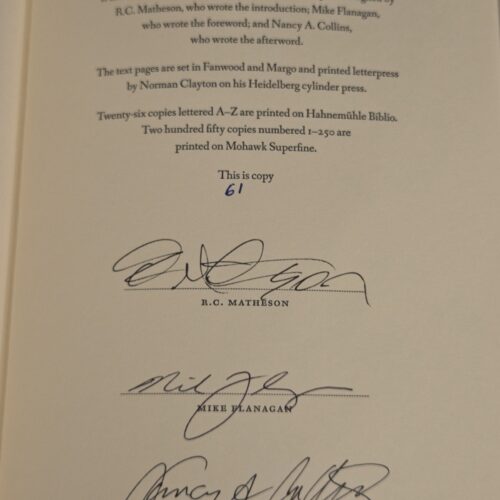 Hell House by Richard Matheson – Suntup Editions Signed Limited Numbered Edition #61