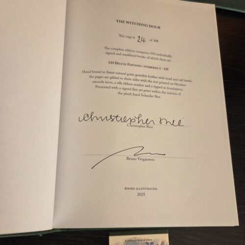 The Witching Hour Deluxe Numbered Edition (#24/125) Signed by Christopher Rice